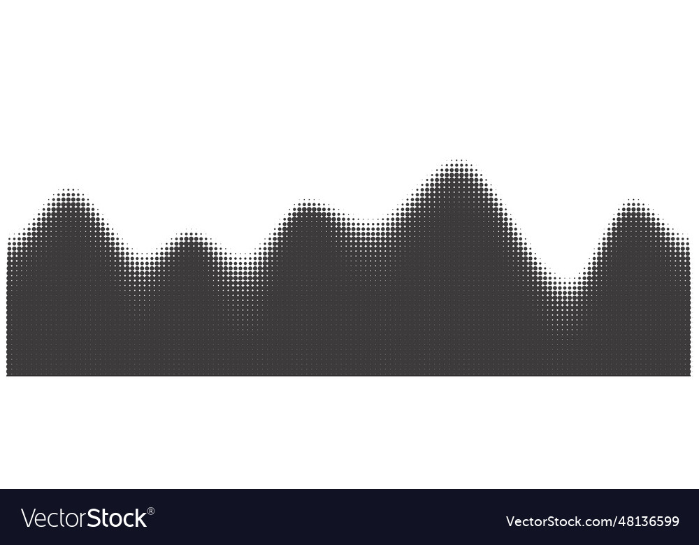 Dotted Wave Background Halftone Abstract Vector Image