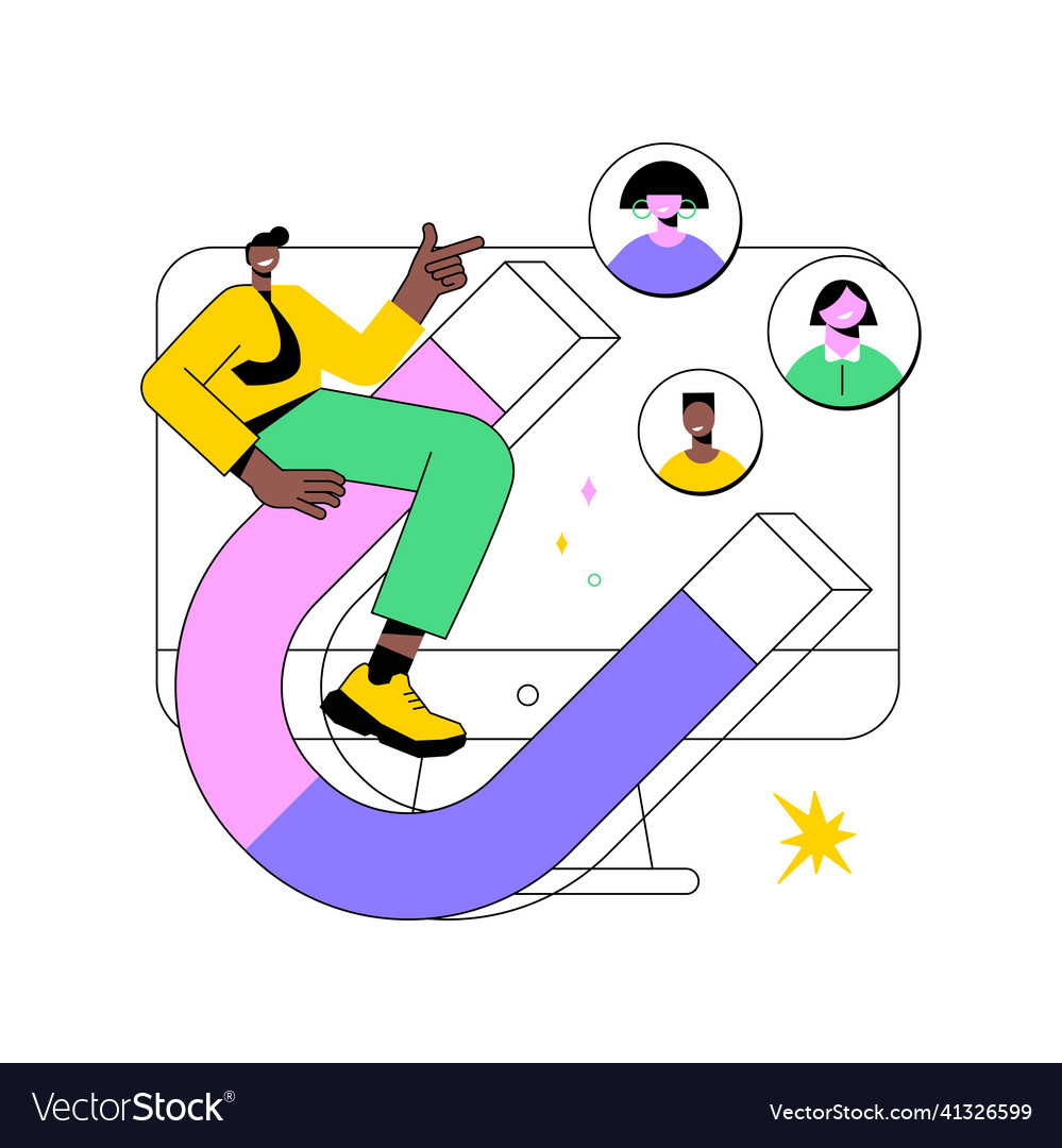 Generating new leads abstract concept vector image Generating new leads abstract concept