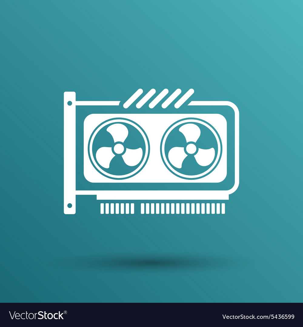 Gpu or computer graphic card icon component