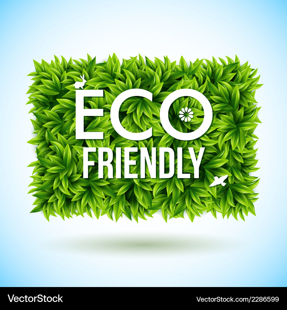 Leafy Eco Label Royalty Free Vector Image - VectorStock