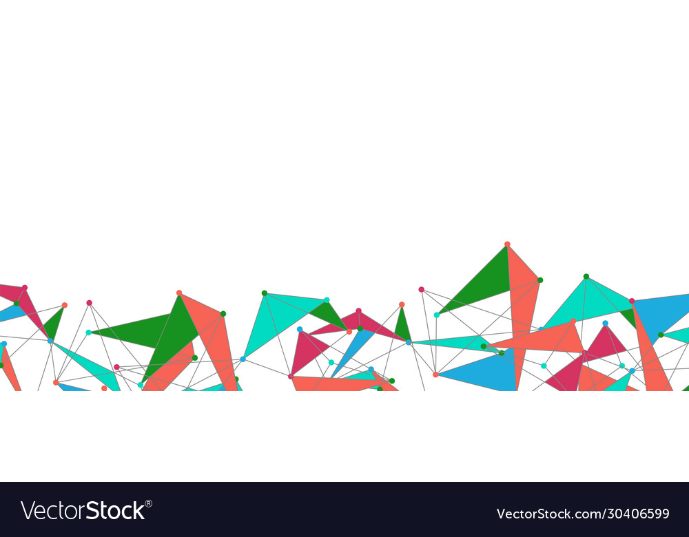 Line points connections triangular technology Vector Image Line points connections triangular technology