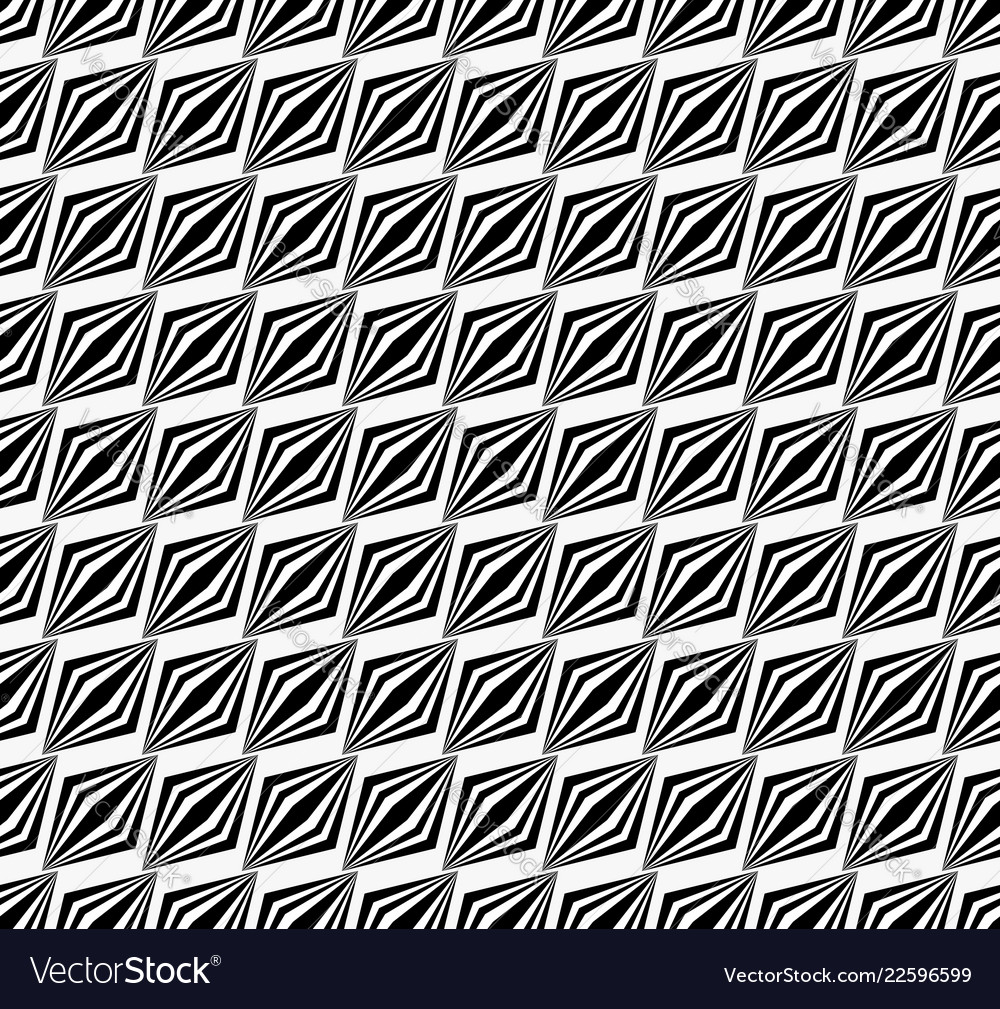 Seamless pattern with striped parallelograms art vector image Seamless pattern with striped parallelograms art
