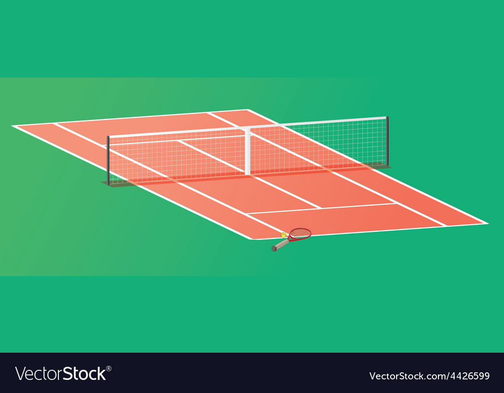 Tennis court Royalty Free Vector Image - VectorStock