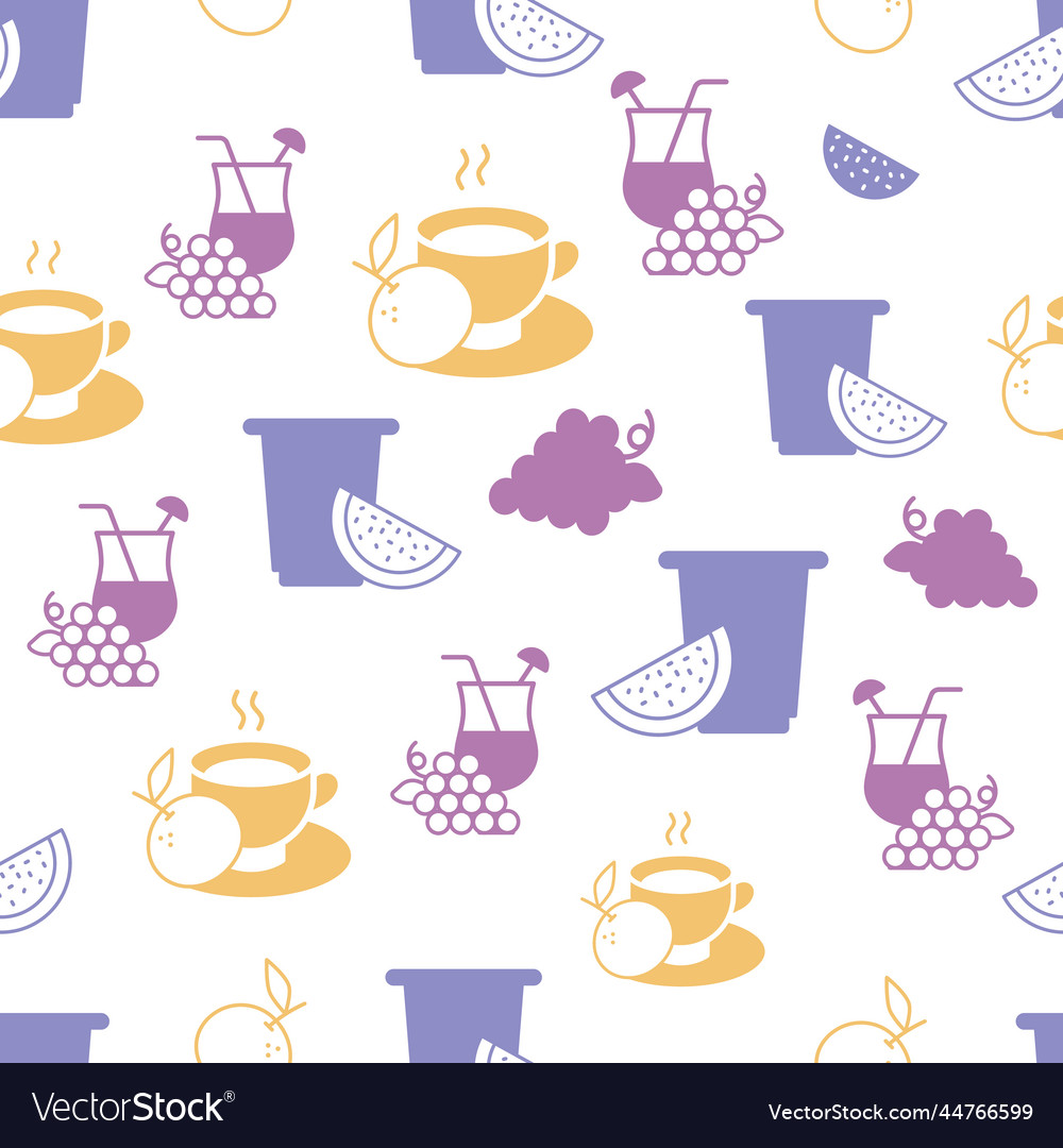 White refreshing drinks repeat pattern