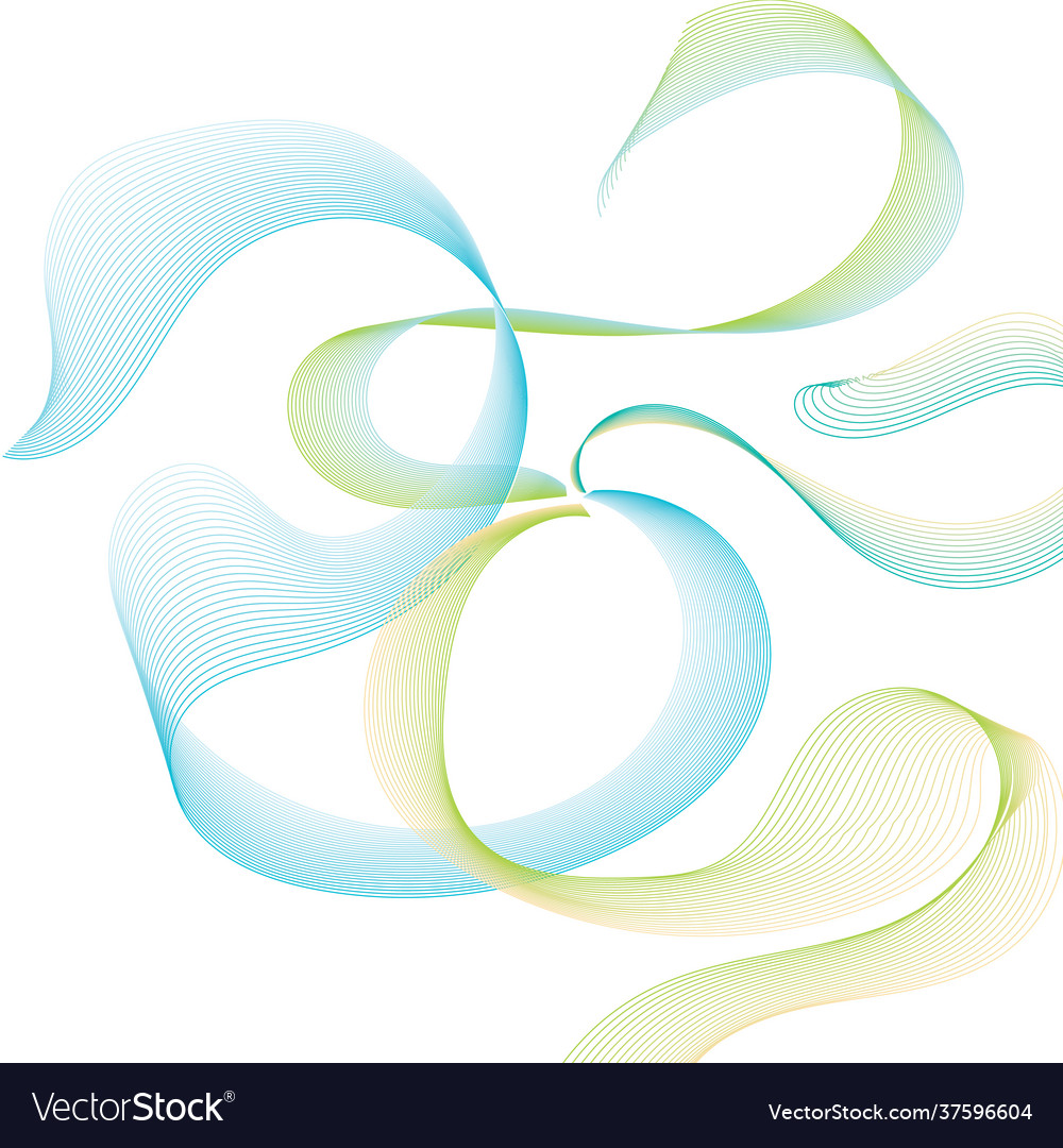 Abstract color wave design element