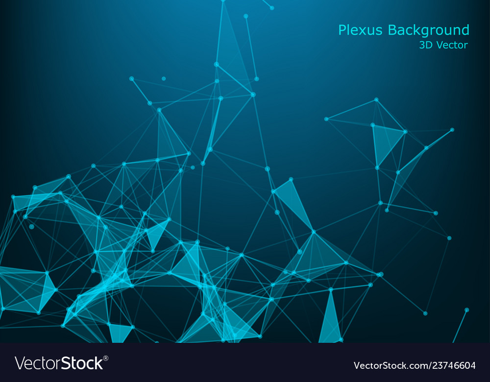 Abstract illuminated particles and lines plexus vector image Abstract illuminated particles and lines plexus