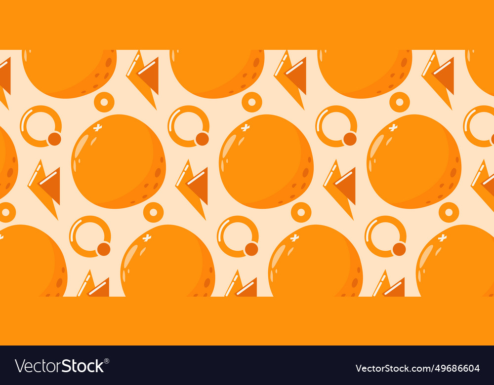 Abstract seamless pattern with oranges geometric