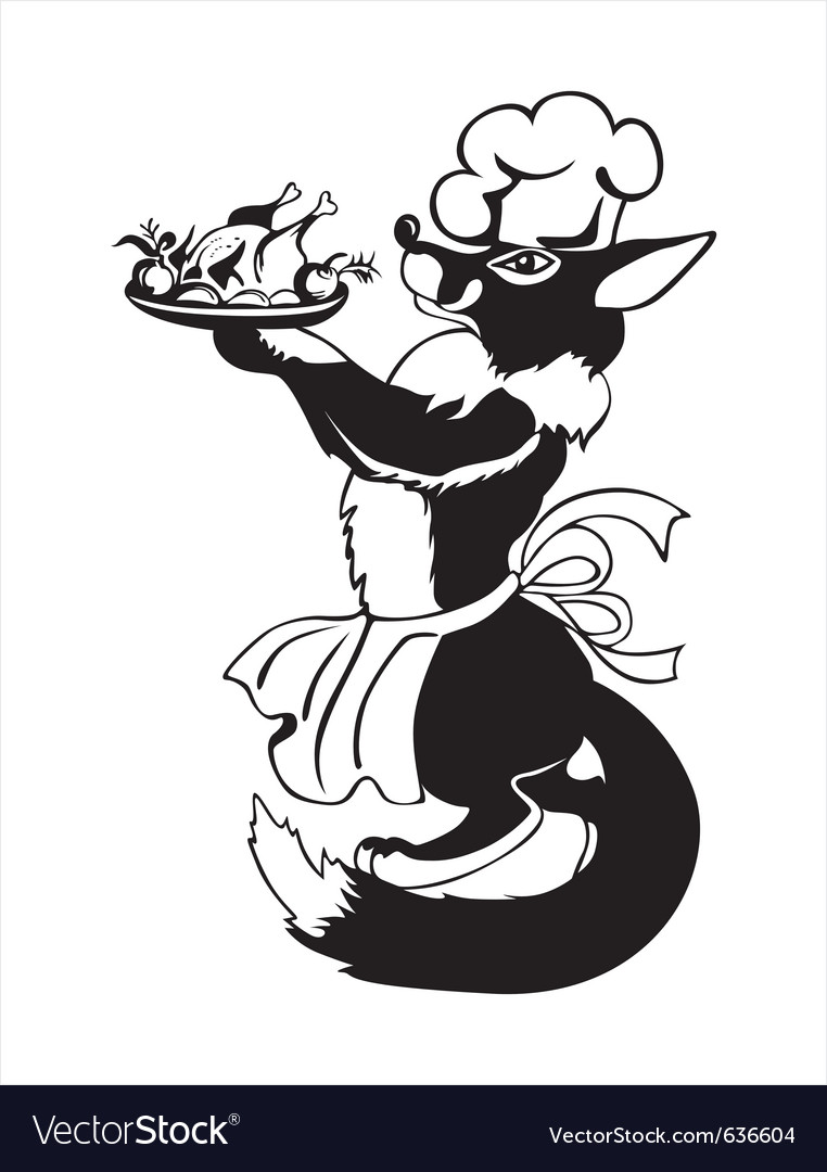 Fox chef Royalty Free Vector Image - VectorStock