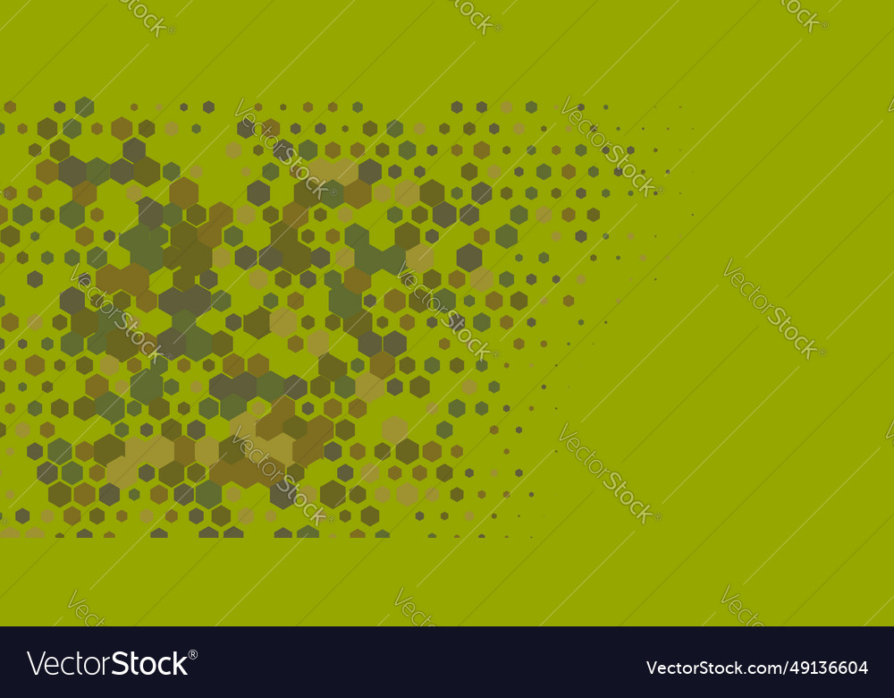 Geometric multi size hexagon with color