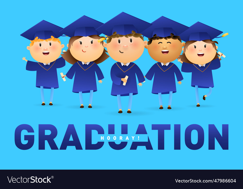 Graduation Hooray Banner Design Royalty Free Vector Image