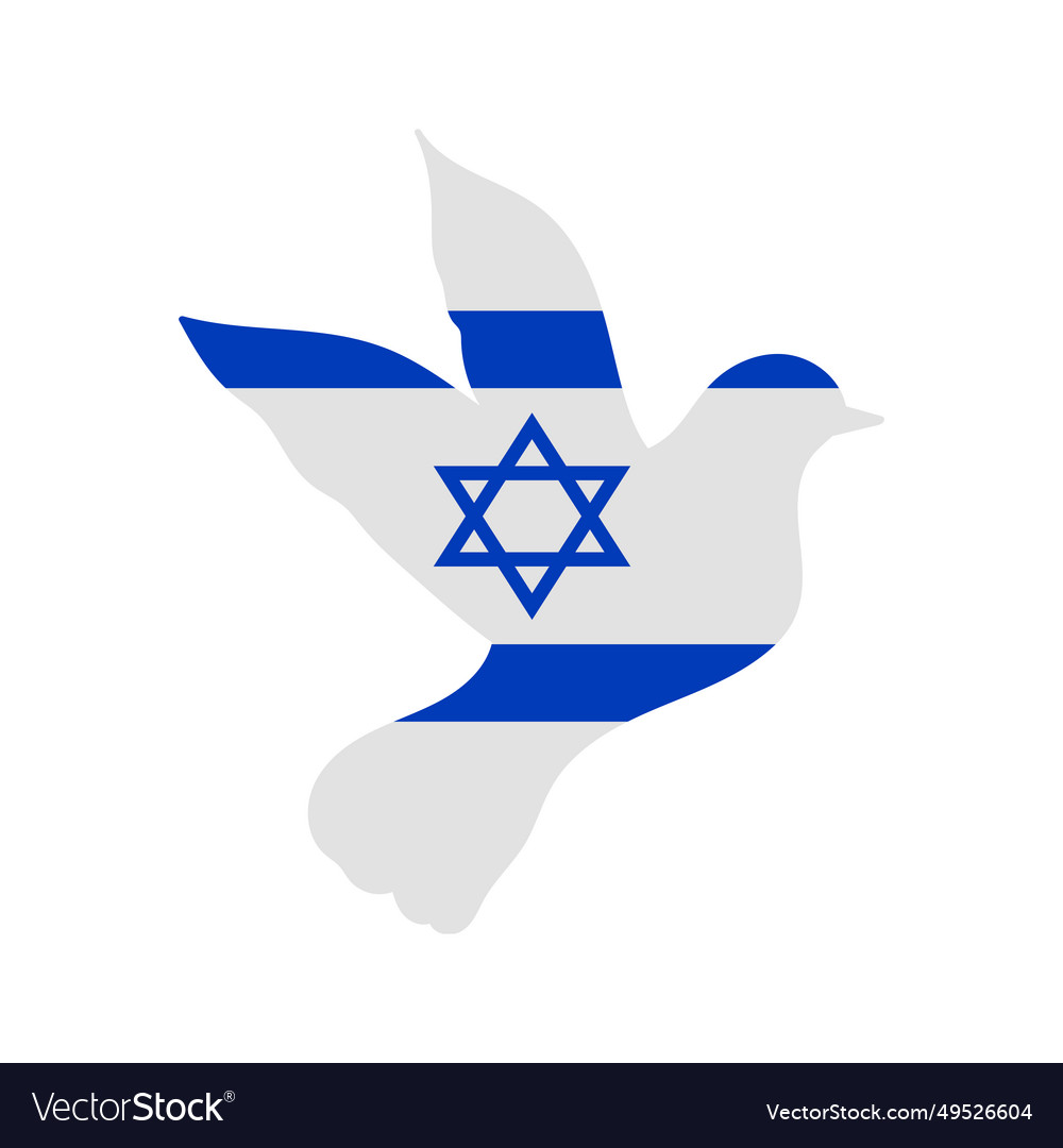 Israel peace dove Royalty Free Vector Image - VectorStock