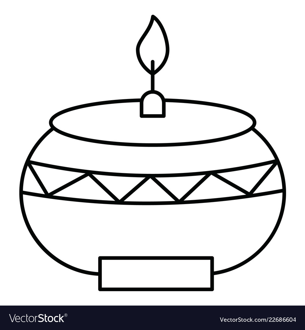 Lamp icon in creative design with elements