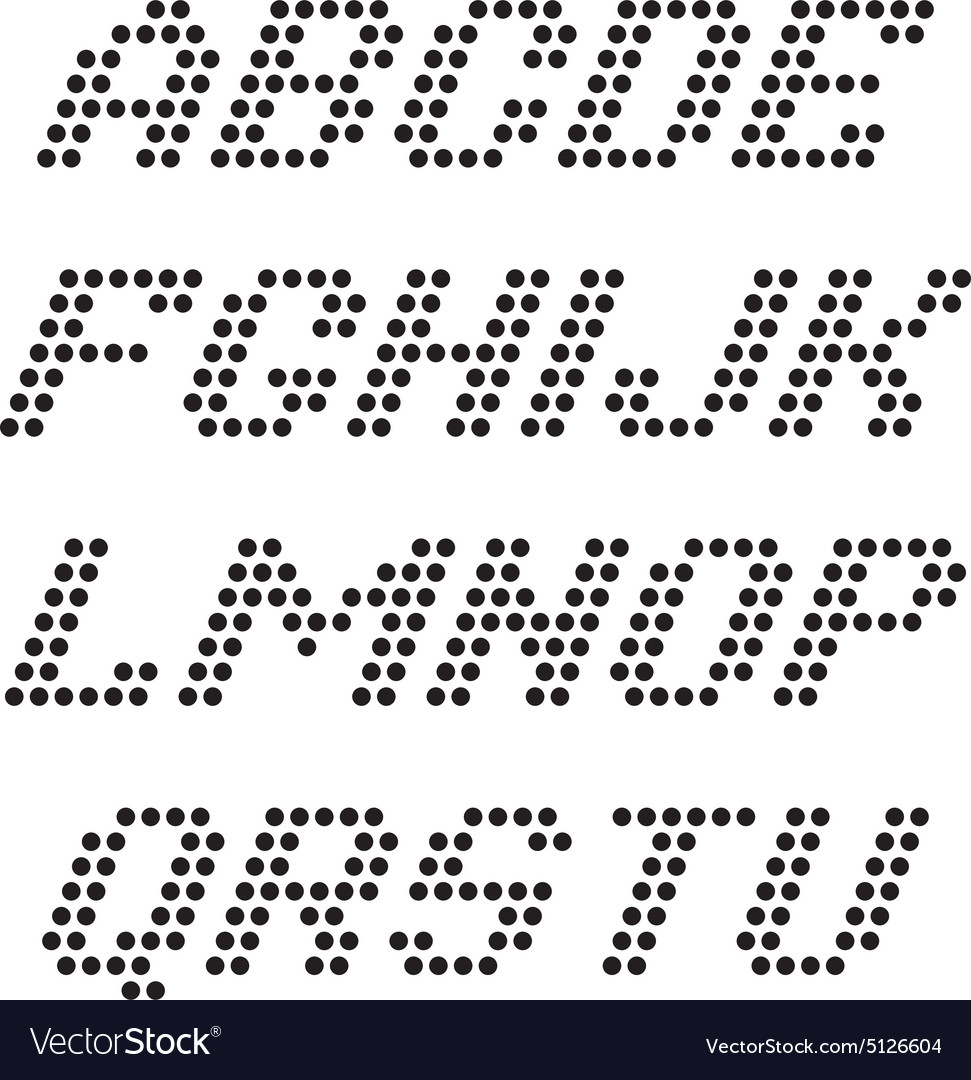 Lightbulb alphabet font and numbers
