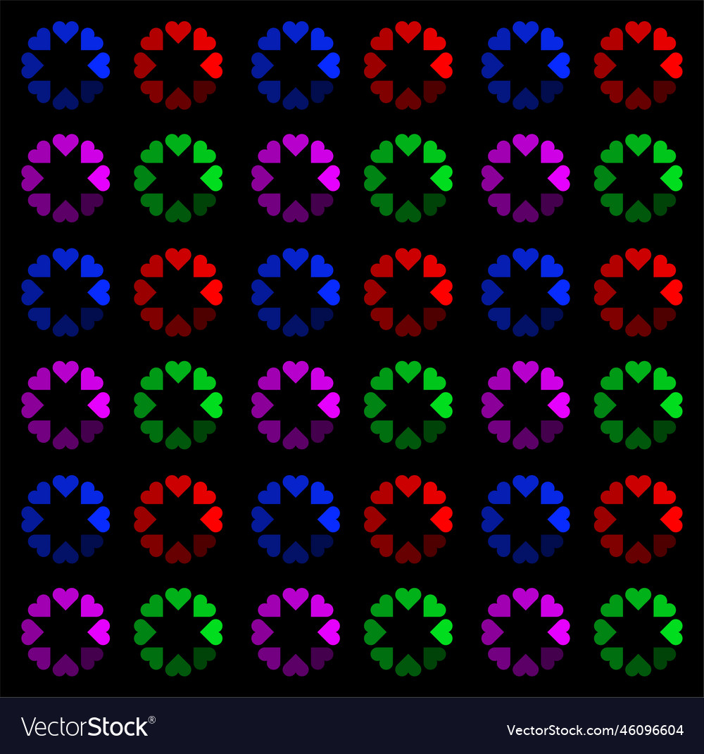 Love loading hearts in multiple colors background vector image Love loading hearts in multiple colors background