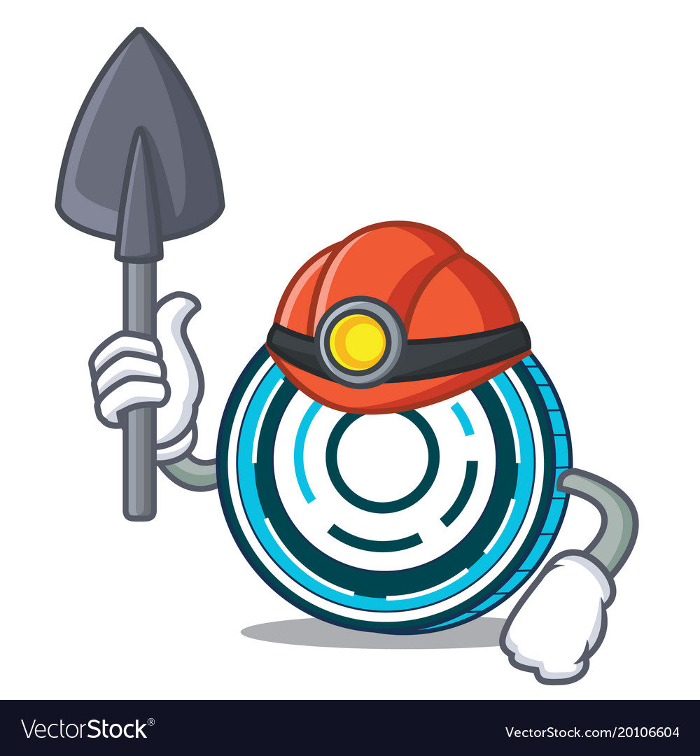 Min aion coin mascot cartoon