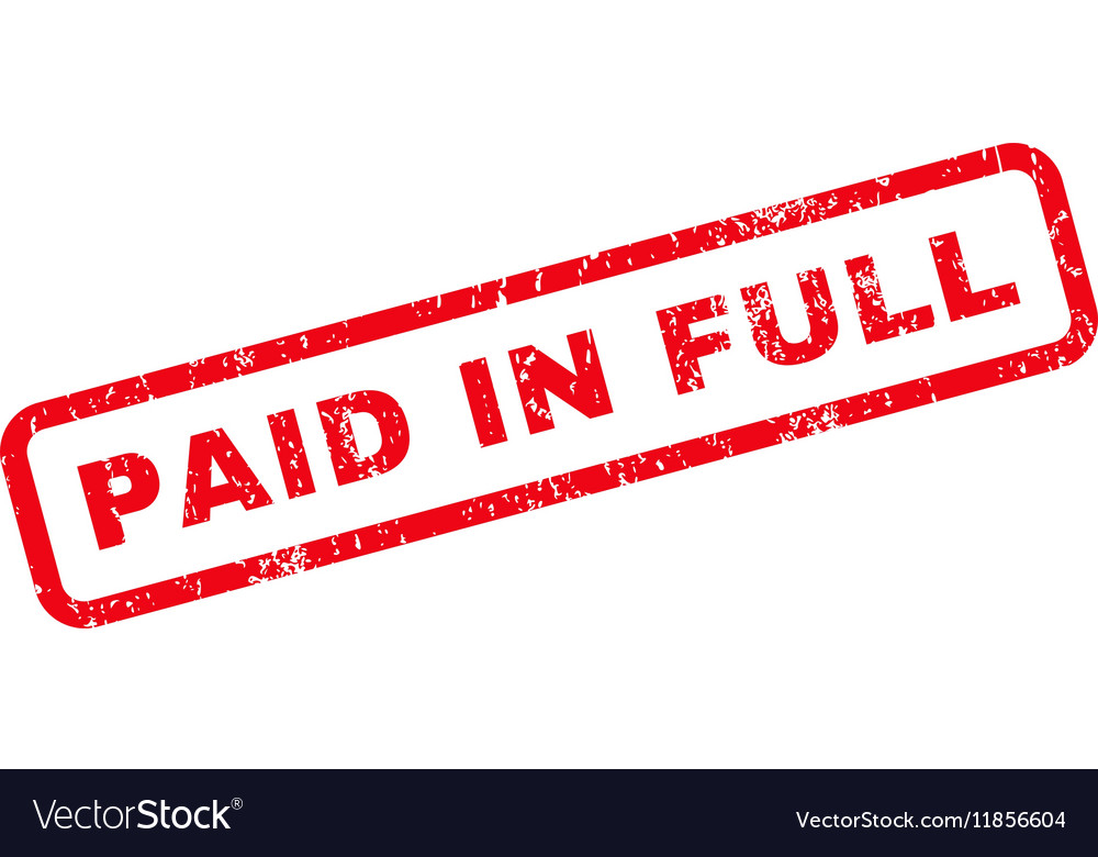 Paid In Full Rubber Stamp Royalty Free Vector Image