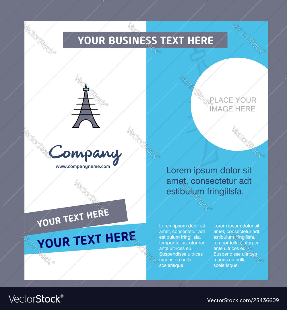 Eiffel tower company brochure template business