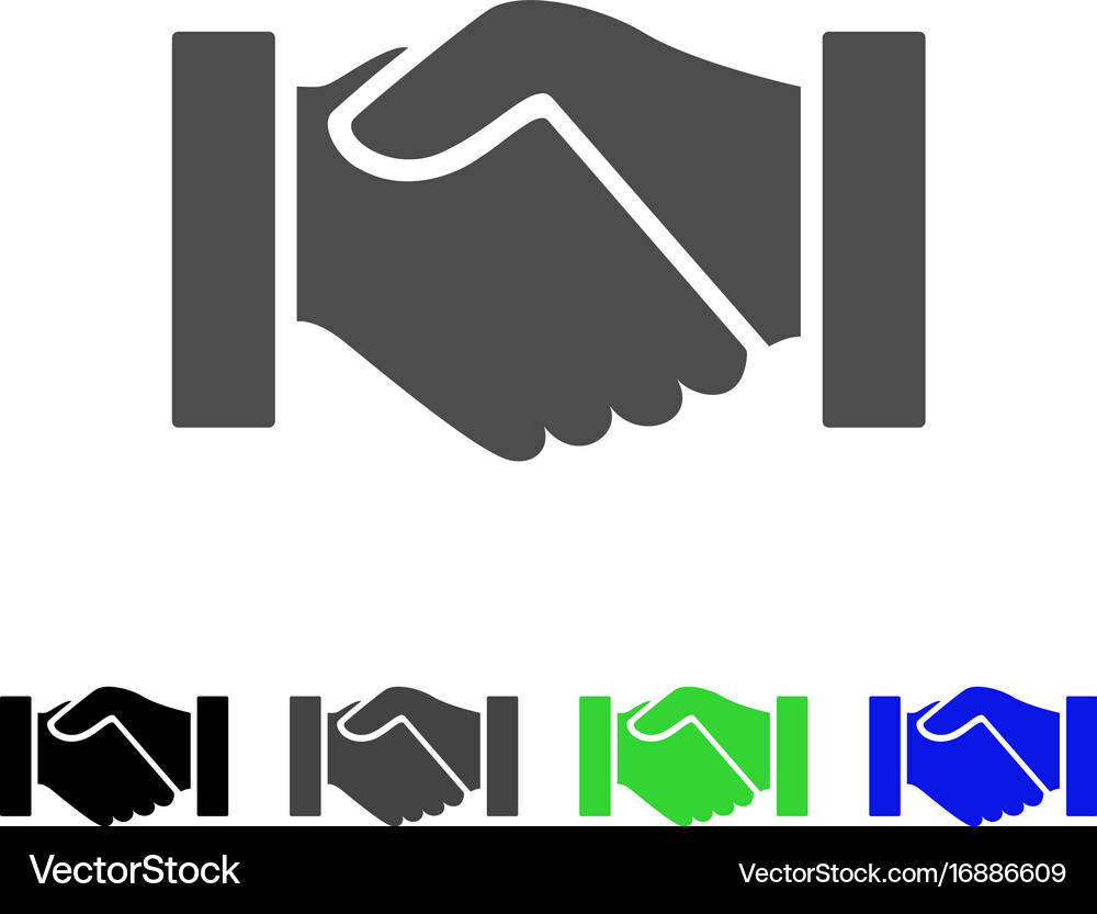 Handshake flat icon Royalty Free Vector Image - VectorStock