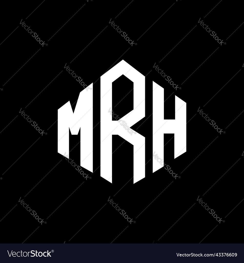 Mrh letter logo design with polygon shape