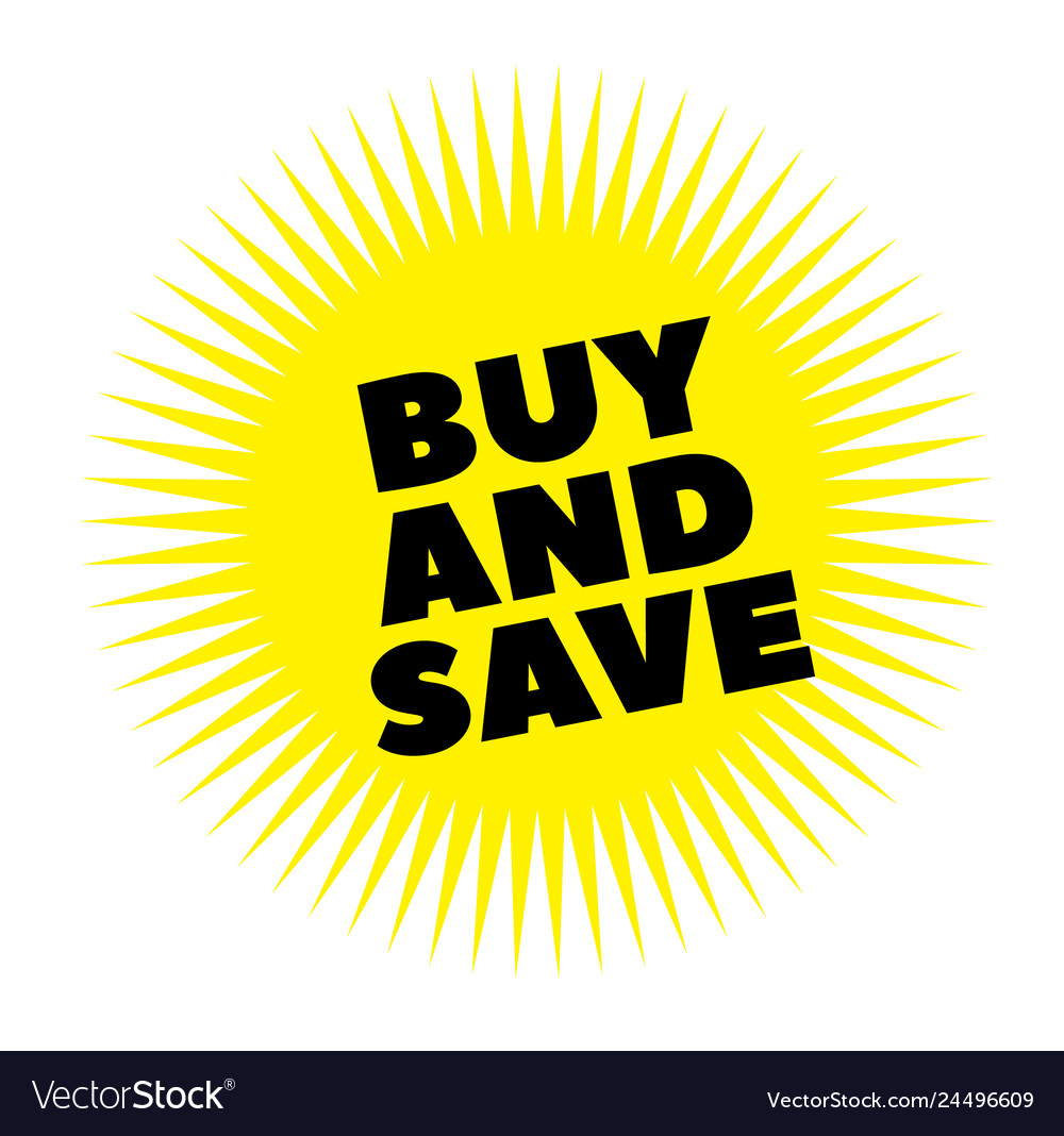 Print buy and save stamp on white Royalty Free Vector Image