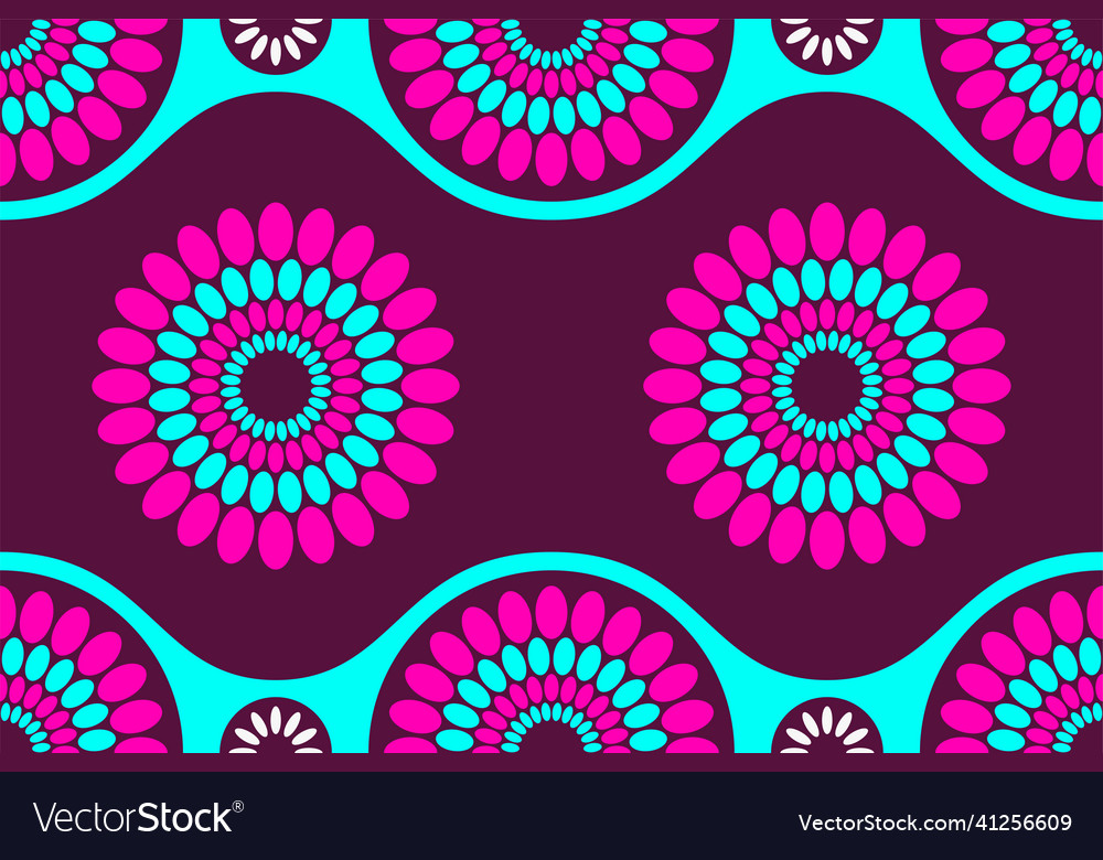 Seamless horizontal border pattern with circles vector image Seamless horizontal border pattern with circles