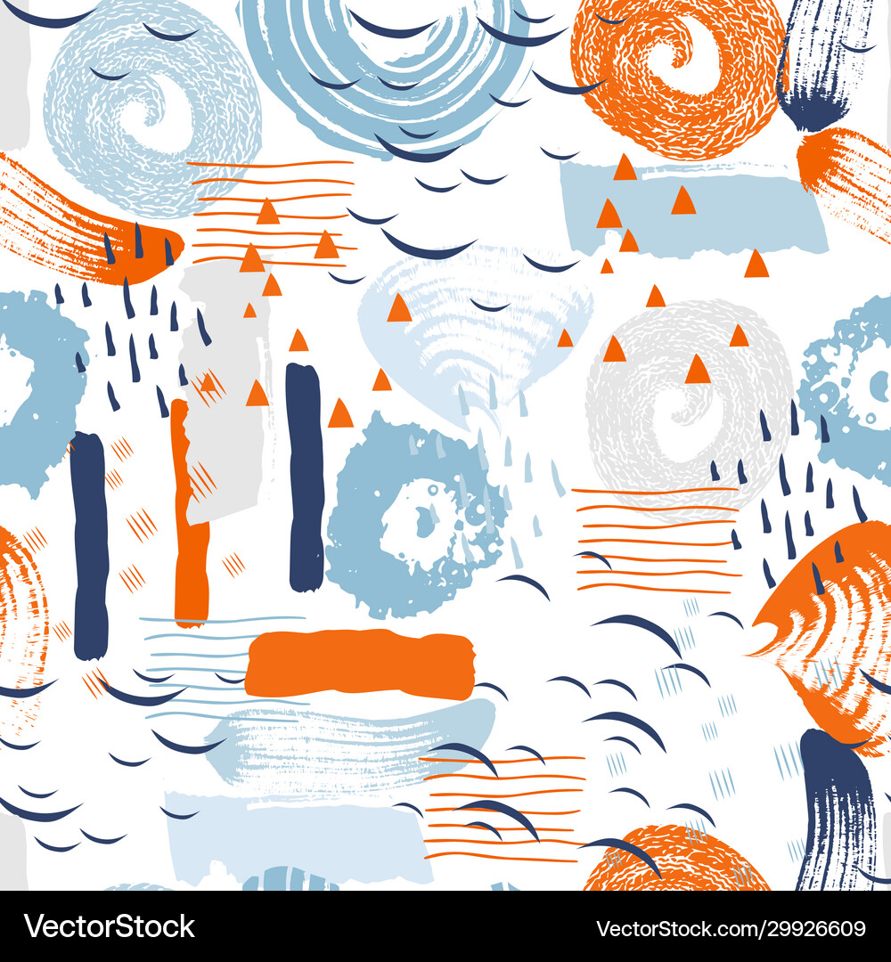 Seamless pattern with abstract shapes Royalty Free Vector