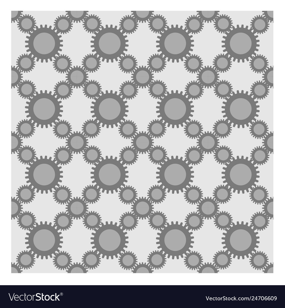 Seamless pattern with spur gears background
