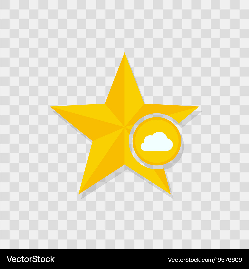 Star icon cloud Royalty Free Vector Image - VectorStock