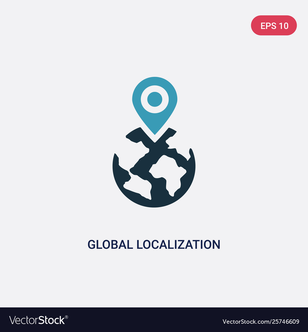 Zwei Color Global Localization Icon von