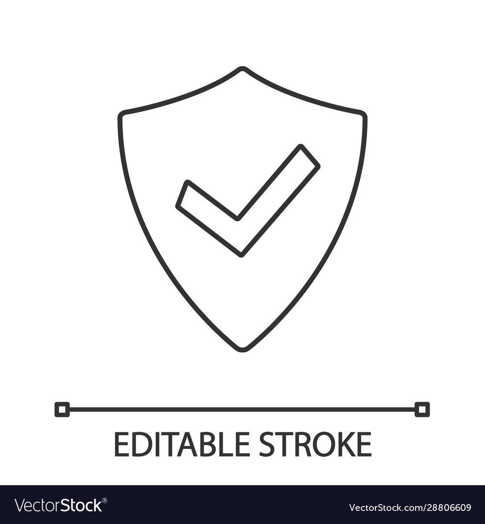 Verified user linear icon vector image Verified user linear icon