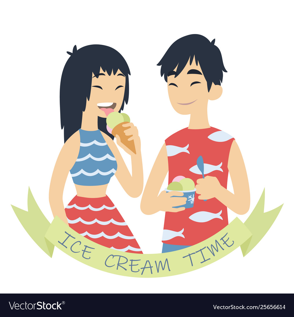 Couple with ice cream