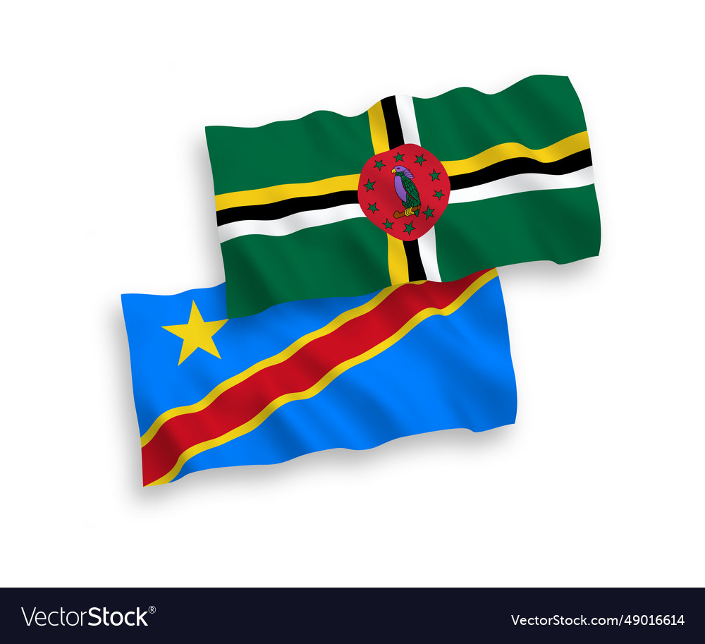 Flags of dominica and democratic republic