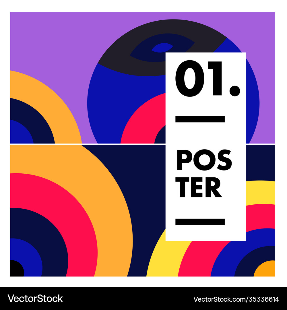 Geometric colorful pattern for poster and banner Vector Image