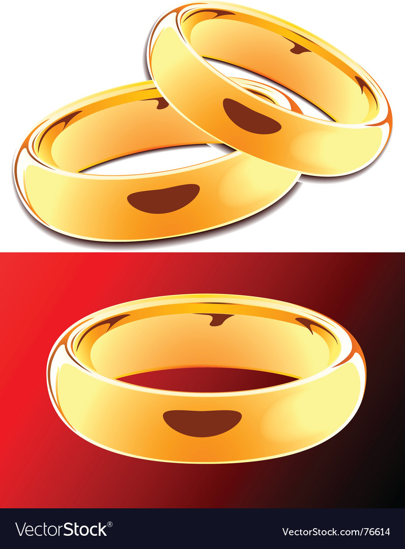 Golden rings Royalty Free Vector Image - VectorStock