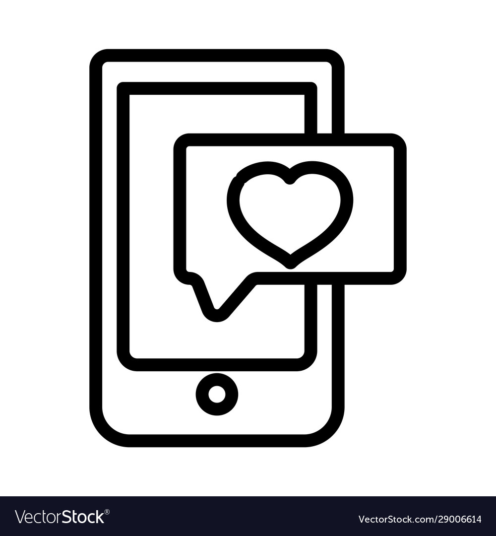 Happy Valentinstag Smartphone Sprachblase