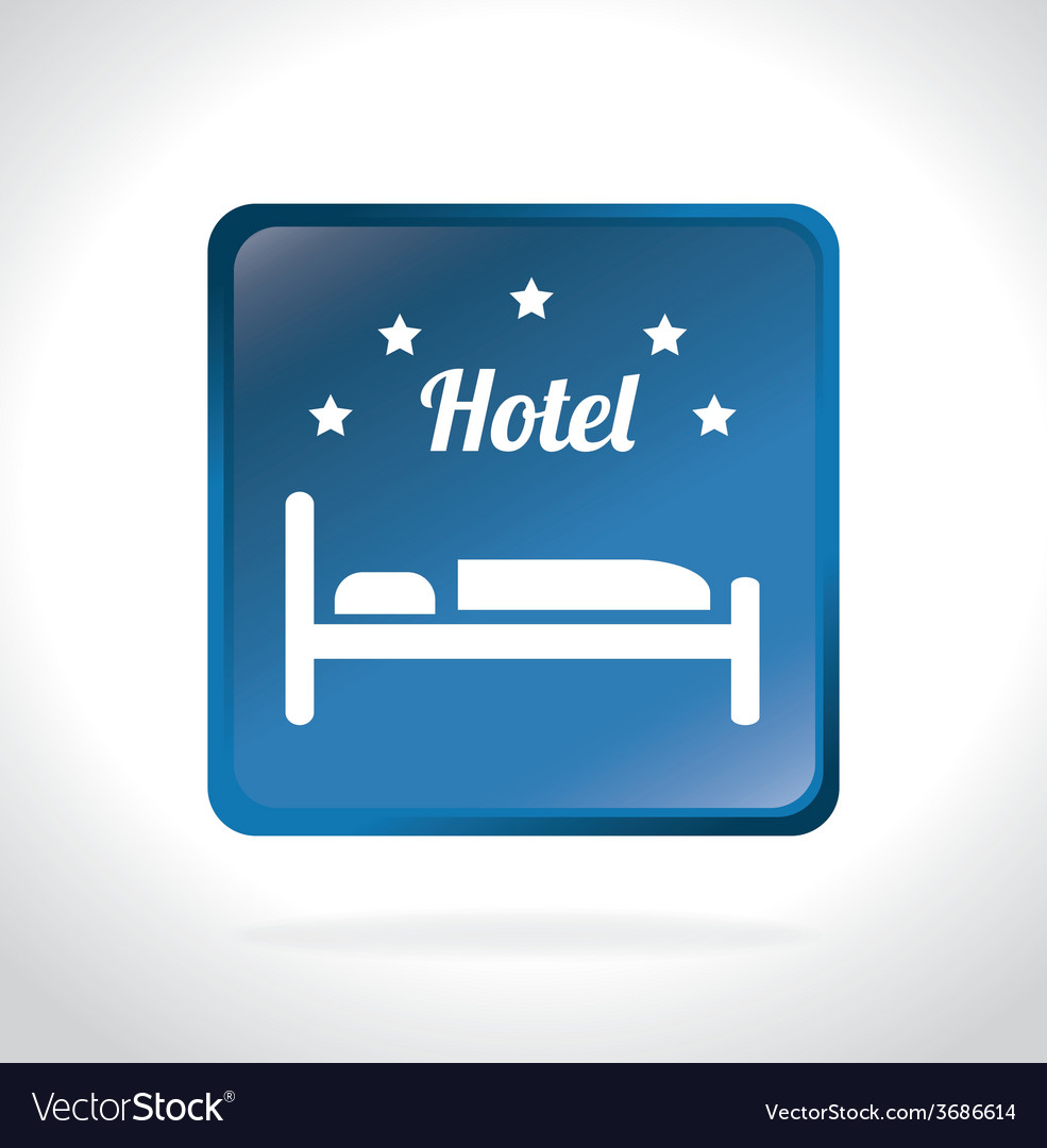 Hotel design over white background