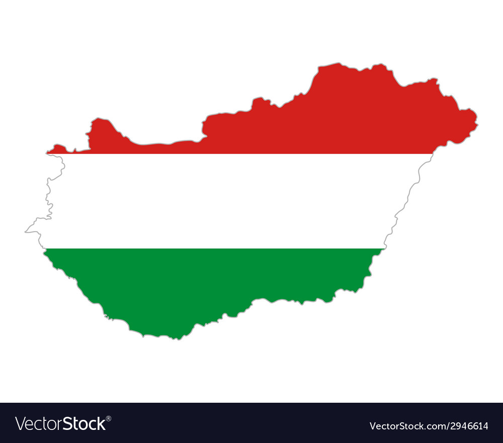 Hungary Map and Flag