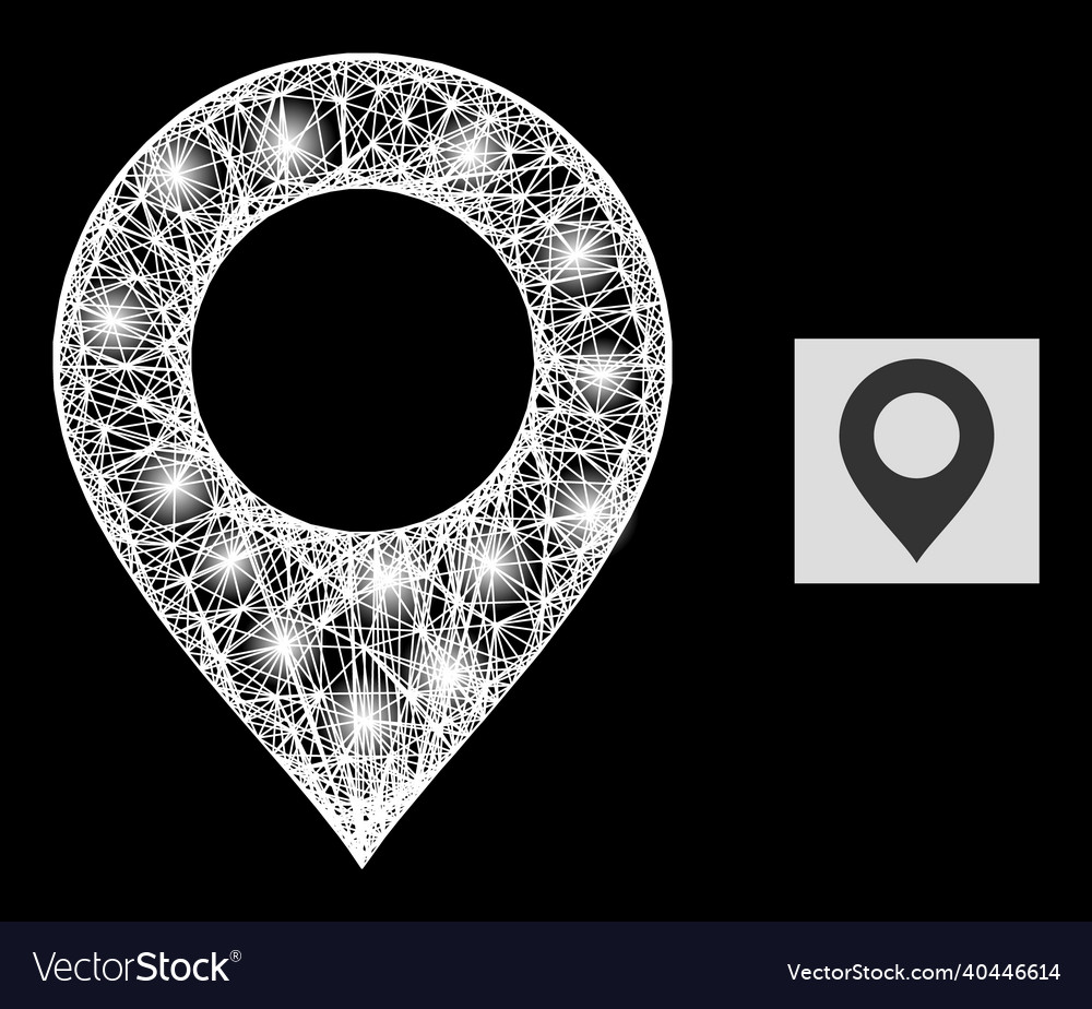 Majestic intersected mesh map mark icon Vector Image Majestic intersected mesh map mark icon