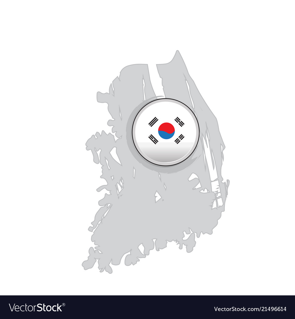 Map of south korea with a label