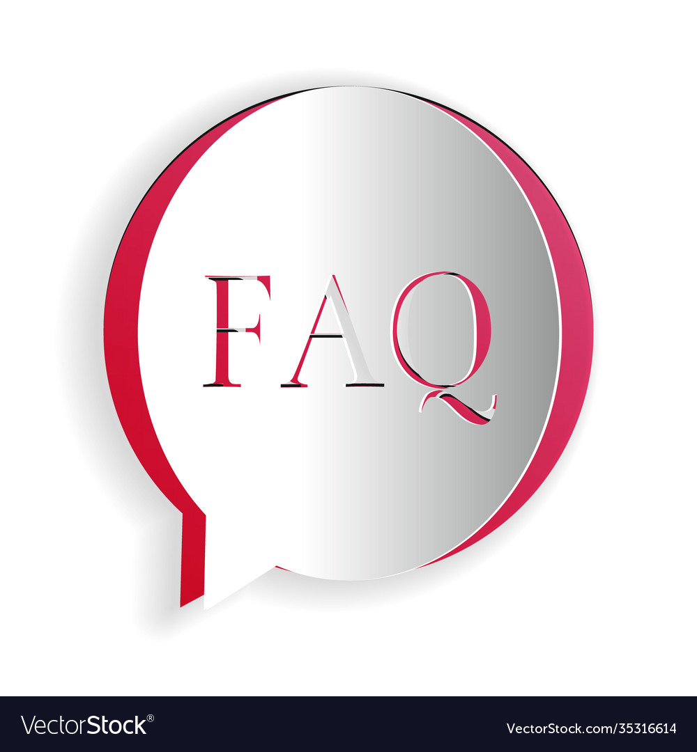 Paper Cut FAQ Speech Bubble