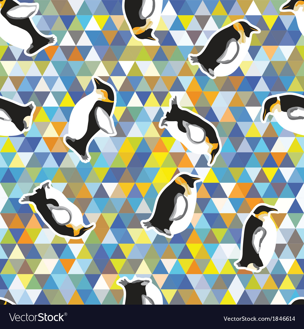 Penguin and a triangular design
