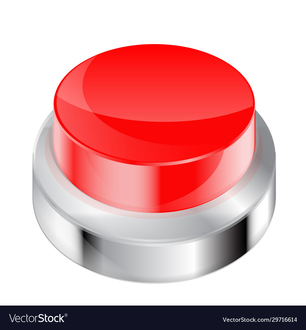 Red 3D Push Button