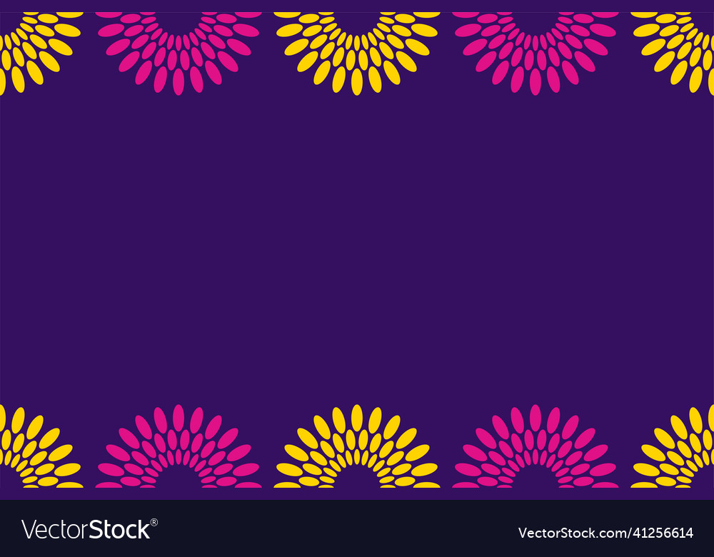 Seamless horizontal border pattern with circles