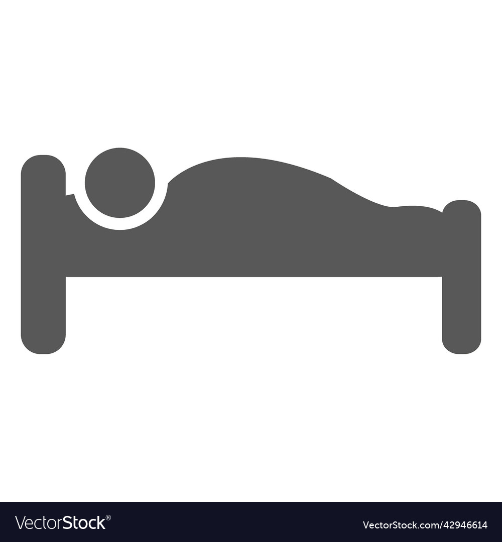 Sleeping on bed icon high quality Royalty Free Vector Image