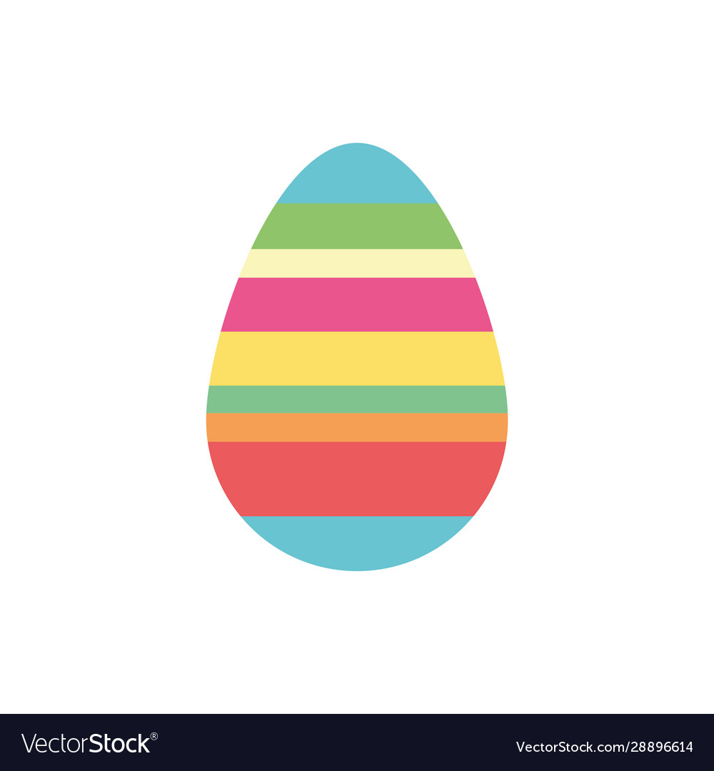 Spring Egg Painted Isolated Icon Royalty Free Vector Image