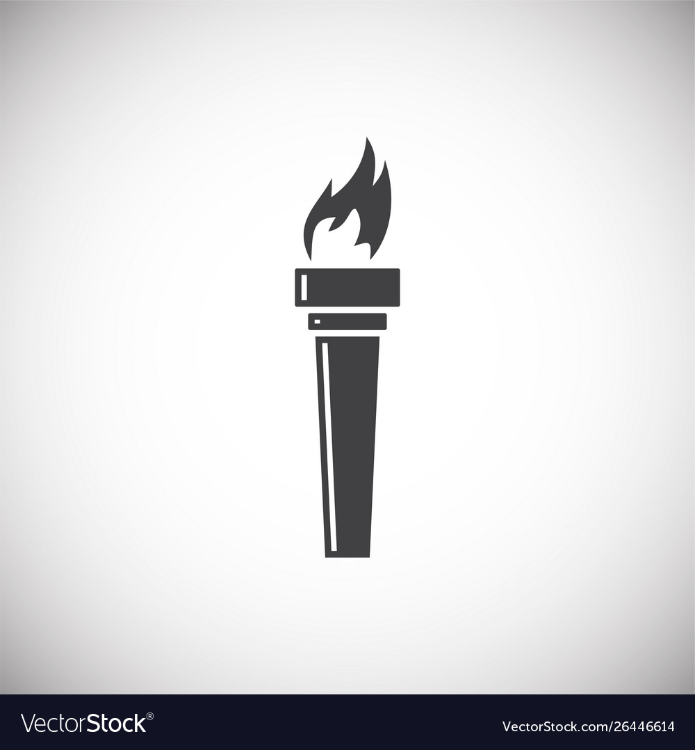 Torch icon on background for graphic and web