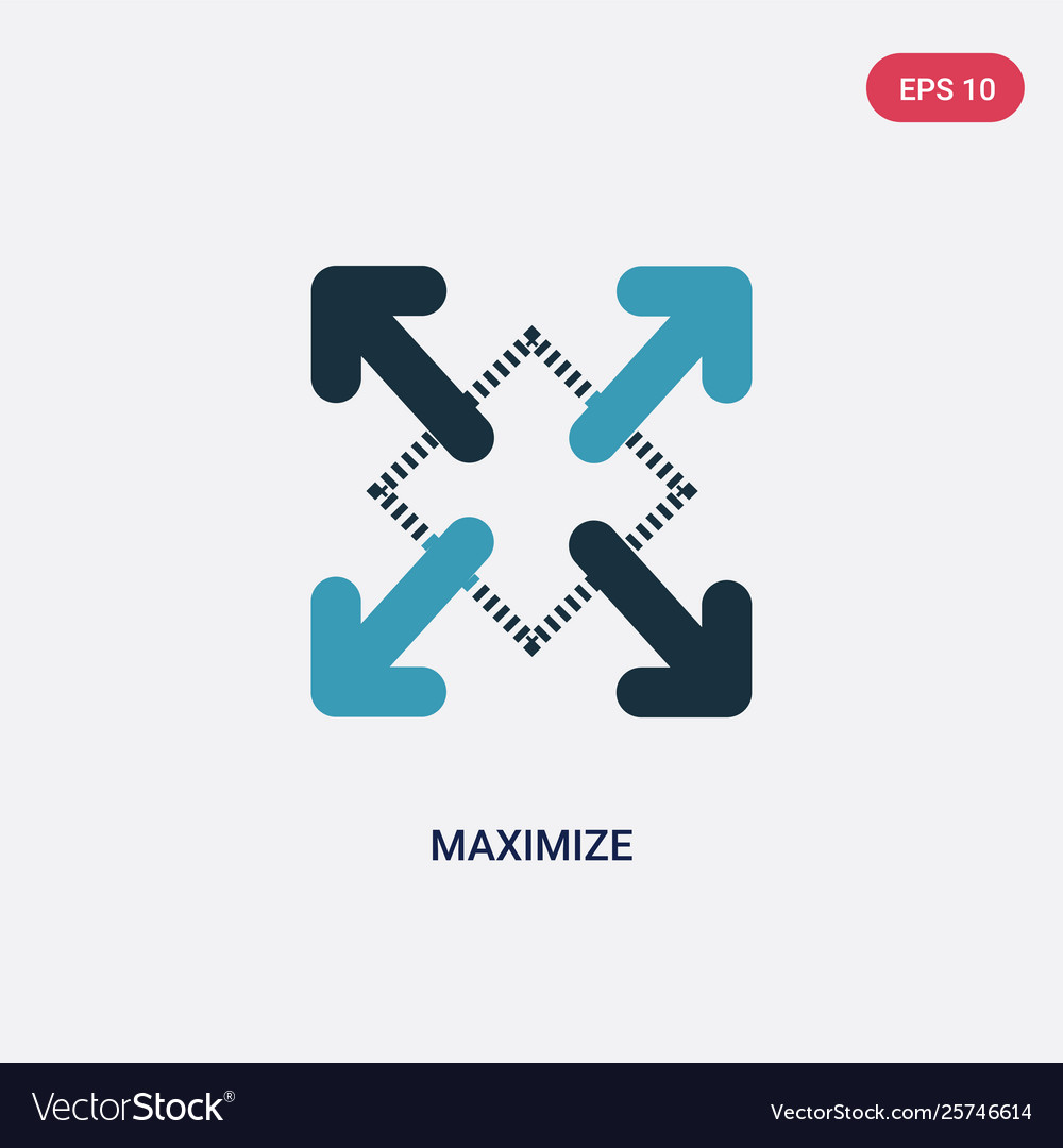Two color maximize icon from orientation concept