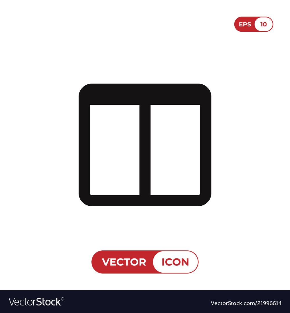 Two columns layout icon vector image Two columns layout icon