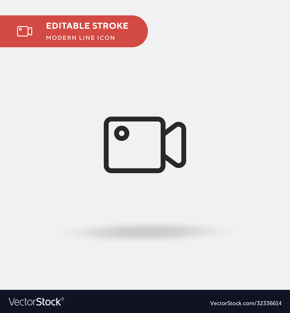 Video camera simple icon Royalty Free Vector Image