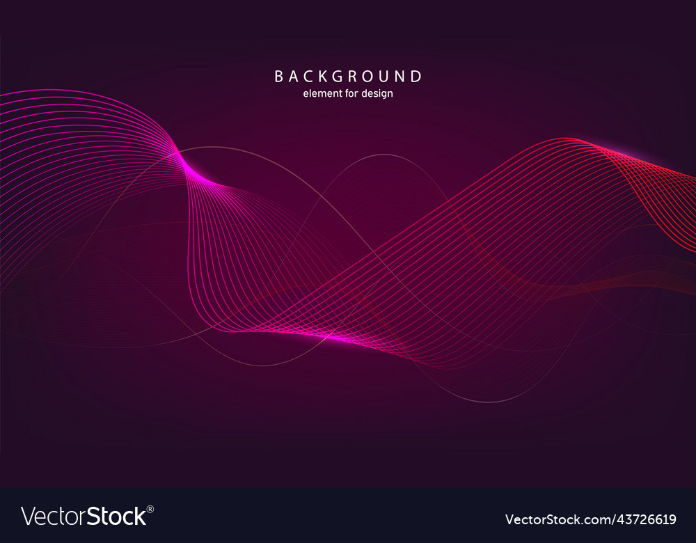 Abstract wave background element for design